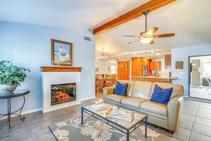 Living Room | Central Air Conditioning | Single-Story Home