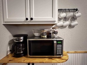 Embrace the morning with comfort and warmth—savor fresh brews, delight in warm bites, and have all your kitchen essentials right at your fingertips.