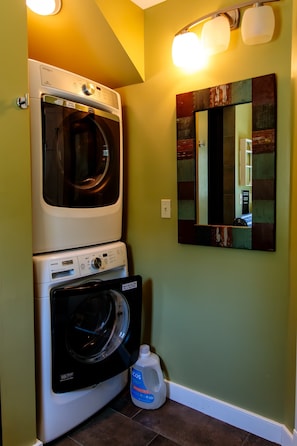 The home is equipped with a washer/dryer available for guest use