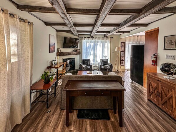 Spacious, cozy living area