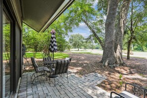Back Patio with Golf Course Views at 956 Inverness Village