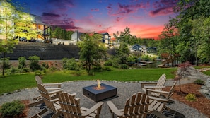 Gas Fire Pit Overlooking Lake