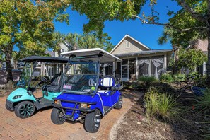 Two golf carts, four seaters
