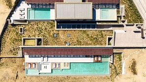 Activities, Balcony / Terrace / Patio, Building Exterior, Main Entrance, Pool, Spring, Summer