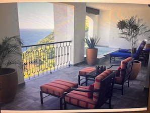Veranda and wade pool
