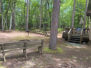 Next to the Hiawatha Forest
Private fire pit and forest view