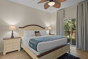 Luxurious suite: king-size bed ensures restful, refined sleep.