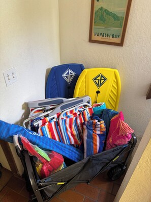 Everything you need for a day in the sun and waves.