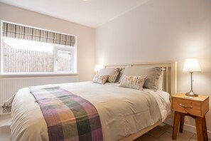 Deerwood, Congham:  Bedroom two with 6' super-king size bed. Can be made as a twin upon prior request
