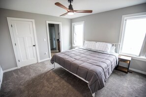master bedroom with king-size bed