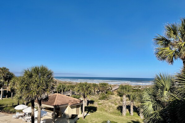 Ocean side view from balcony