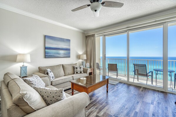 Gulf front living room