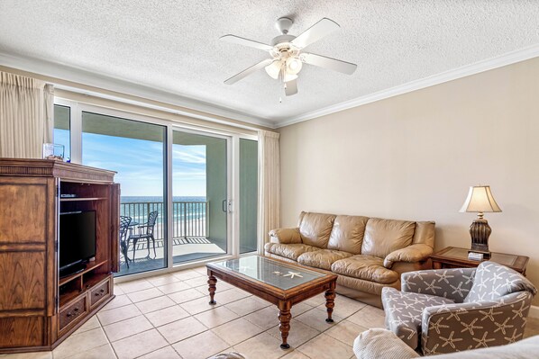 Gulf front living room
