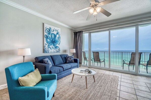 Gulf front living room