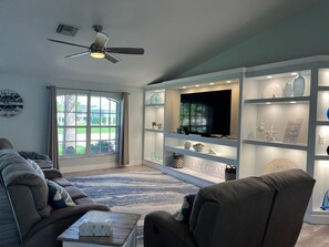 Great Room with plenty of seating that reclines for relaxation.  