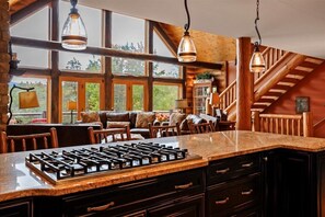 Entertainer's kitchen, open to living area.
