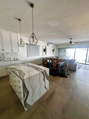 Large Open Living Dining and Kitchen Area