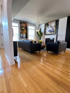Beautiful and spacious open floor plan with hardwood floors