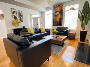 Beautiful living room. Full of color and sunshine