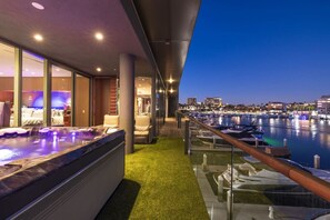 Large patio space that spans the length of the penthouse
