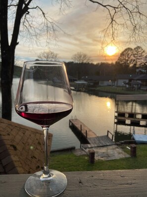 Sunset view from upper deck.