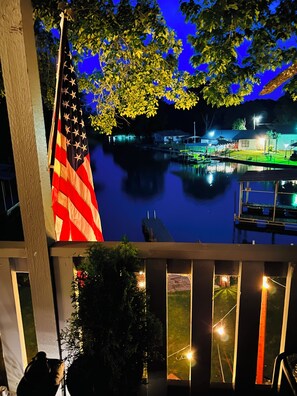  Beautiful nighttime view from upper deck.