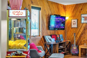 Each Reservation is gifted a Free Round of Popcorn, enough for everyone!