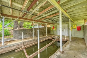 dock with boat lift
