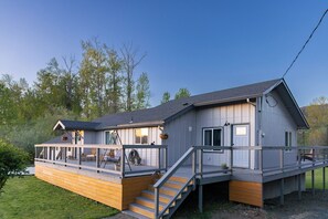 Large wrap around deck perfect for watching sunrise and sunset