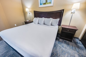 King Bed in Bedroom, Beautifully Decorated