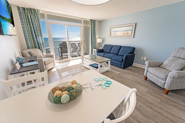 Large Living Area with Views of the Ocean, Beautifully Decorated