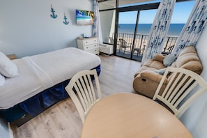 Bed in Main Room, Direct Oceanfront, Beautifully Decoated