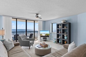 Direct Oceanfront Views from Large Living Room Area