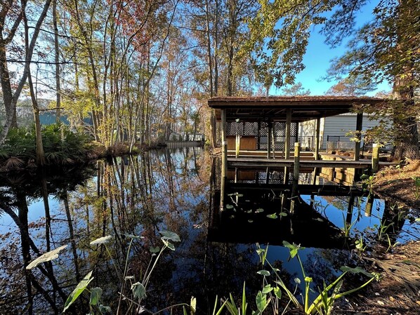 Boat House with water and electric lift