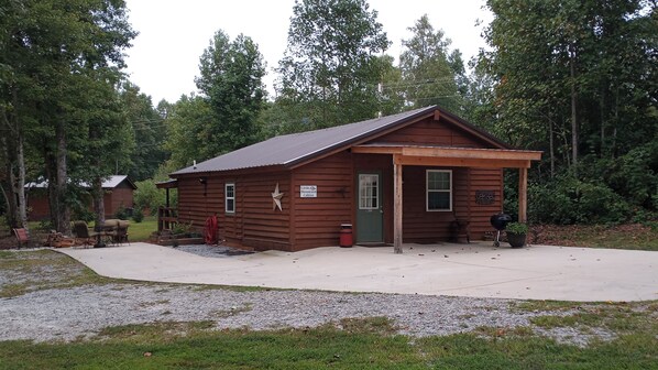 Enough space for 2 car parking on driveway. Additional space at cabin entry.