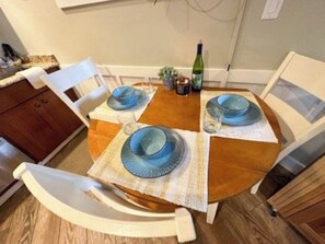 our dining table seats 4 comfortably