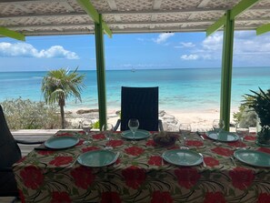 Alfresco dining on deck