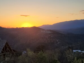 Early riser? Enjoy a beautiful sunrise coming up over the National Park.