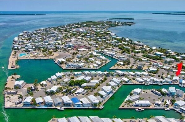 Aeriel shot of location