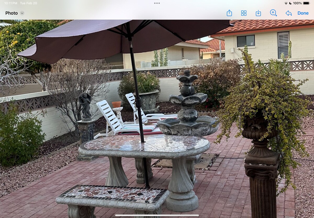 Fully Equipped Greco Roman Retreat in a Vacation Resort in Mesa Pet Friendly.