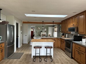 Our spacious dining / kitchen / nook area.