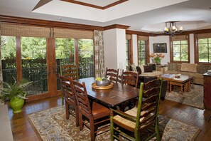 Dining table and window view