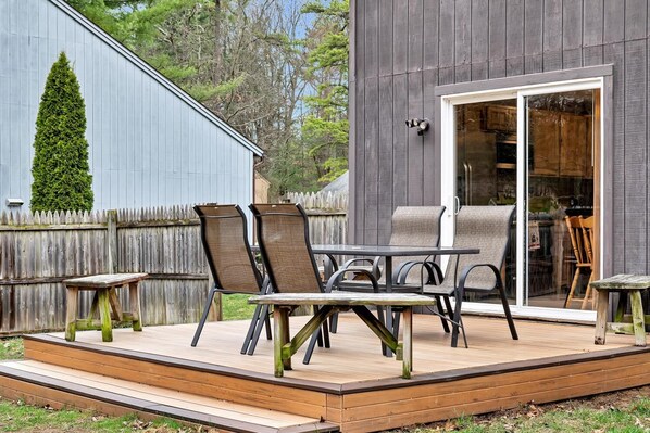 Outdoor patio and dining area
