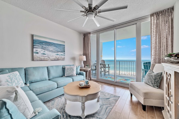 Living Room with Oceanfront View!