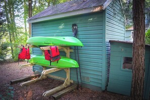 We offer two sit-on-top kayaks, two paddles, and two 70N rated lifejackets.