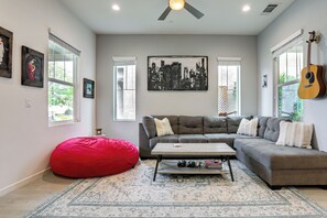 Living Room | 1st Floor | Central Heat & A/C | Free WiFi