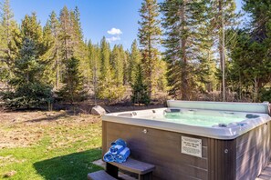 Unwind in our inviting hot tub.
