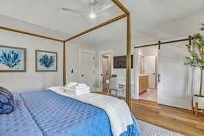 Master Bedroom has Large TV.