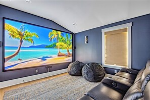 3D Projection Home Theater with movies and 135" Screen! Largest screen in the neighborhood!