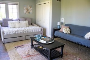 Smart TV in bedroom on the second story